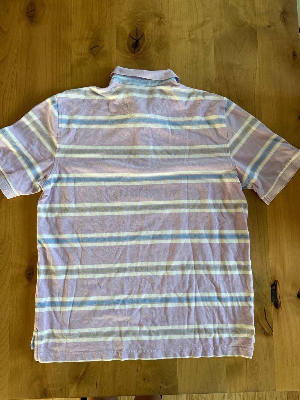 Brooks Brothers Men's Performance Polo Purple Blue Striped - Picture 4 of 4